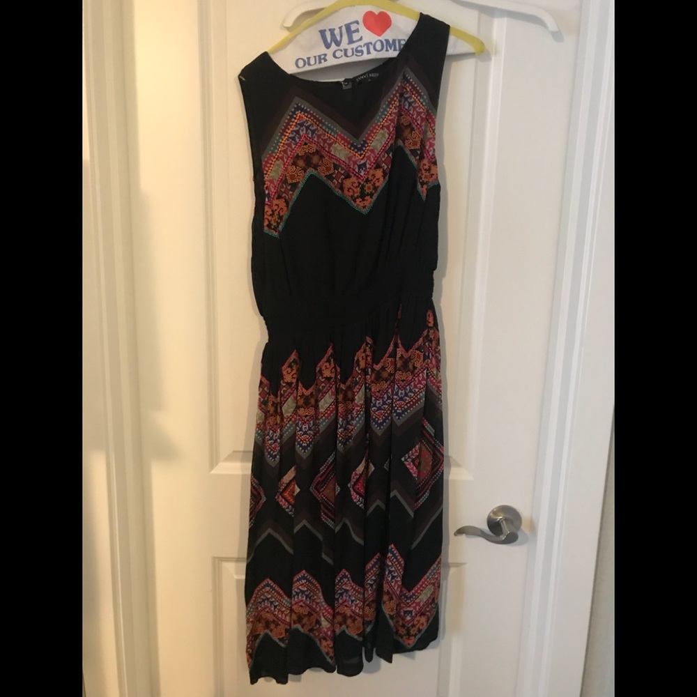 Embroidered black dress